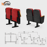 Chaise d'auditorium pliable moderne en tissu et métal avec tablette d'écriture pour église, gymnase et école, usage commercial – Vente en gros