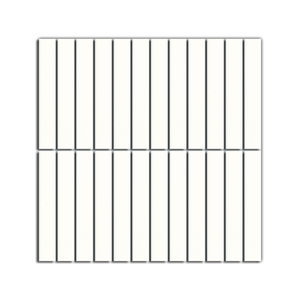 Mosaïque en céramique blanche glacier de 22x145mm-Tuile linéaire verticale pour mur caractéristique et chronologie de l'école-Dispositions sûres et préconçues pour les enfants - Product Image 1