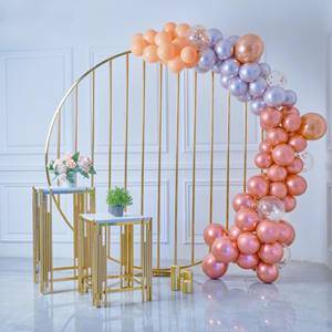 Arco Decorativo de Metal Blanco/Dorado, Duradero, para Decoración de Fondo, Arco de Globos para Boda, Arco de Flores Artificiales para Ceremonia - Product Image 3