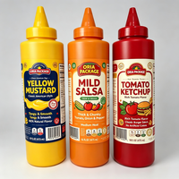 Bouteilles personnalisées avec impression de logo pour mayonnaise, chili, ketchup, miel, légumes marinés, vinaigrettes et confitures