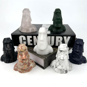 עיצוב חדש קריסטל גילוף מלאכת אבן טבעית פסל קריסטל מואי קריסטל לקישוט - Product Image 1