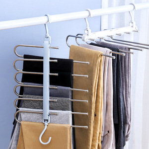 Pantaloni magici appendiabiti salvaspazio per armadio a più strati Multunctional utilizza Rack Organizer per pantaloni sciarpe - Product Image 1