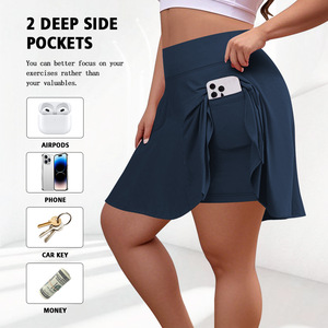 Übergröße Tennis-Skort für Damen Atmungsaktiver Dehnbarer Tennis-Skort mit Tasche - Product Image 3
