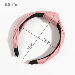 <span class=keywords><strong>2026</strong></span> हेडबैंड नया आया Pu चमड़े के हेयरबैंड गुलाबी रंग के नंदीदार हेयर बैंड कपड़े को महिलाओं के लिए - Product Image 4