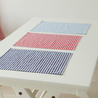 Serviettes en tissu de coton et lin à carreaux gingham 30*40cm, réutilisables, lavables, pour la décoration de table à la maison, les mariages et les dîners