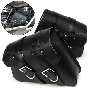 Une paire de sacoches universelles en cuir PU pour moto, sacoches de selle, pochettes pour Harley, imperméables - Product Image 3