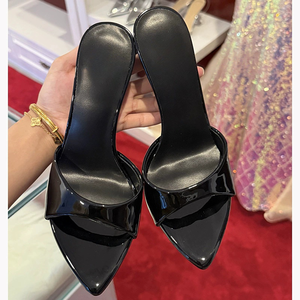 Zapatos de Tacón Alto Stiletto para Mujer, Tallas Grandes 34-43, Sexy, de Alta Calidad, con Amortiguación, de Cuero Genuino, Punta Cuadrada, Zapatos de Boda de Verano - Product Image 4