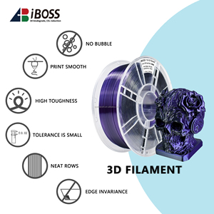 Filamento de Plástico PLA+Silk de Doble Color Negro y Morado Iboss, Apto para Juguetes de Halloween, Impresión 3D, 1.75mm - Product Image 3
