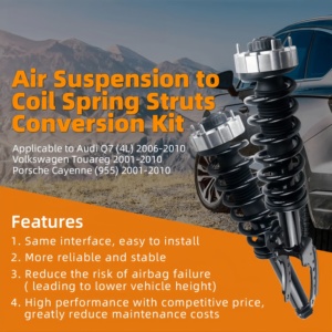 Kit d'amortisseurs à suspension pneumatique à montage direct pour VW Touareg/Audi Q7 (<span class=keywords><strong>4L</strong></span>)/Porsche Cayenne 955 – Remplace la suspension pneumatique - Product Image 3