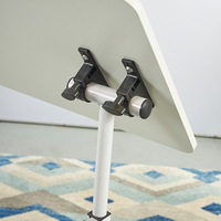 Bureau d'ordinateur portable pliable et réglable en hauteur pour usage domestique, table de chevet portable avec roulettes pour l'étude