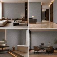 Panneau mural SPC ignifuge moderne avec revêtement céramique UV résistant à l'usure, surface marbrée, noyau rigide pour bureau