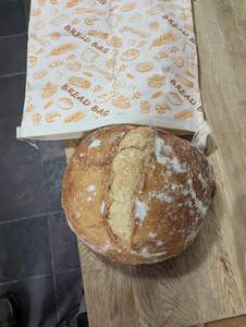 2er Pack Wieder verwendbare Bienenwachs-Brotta schen für Sauerteig und hausgemachtes Brot, gewachste Baumwoll taschen halten länger frisch XL-Aufbewahrung beutel für Lebensmittel - Product Image 6