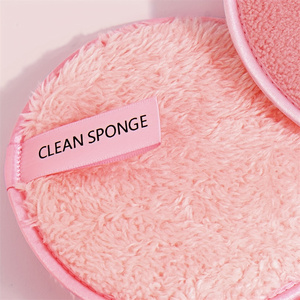 Éponges nettoyantes pour le maquillage en microfibre écologiques, carrées, réutilisables, lavables, confortables, pour le visage et le corps, colorées - Product Image 5