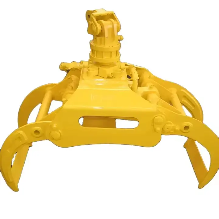 OEM Excavator Hydraulic Log Grapple Rotating Wooden Grapple For 12-24ton Forestry Machine