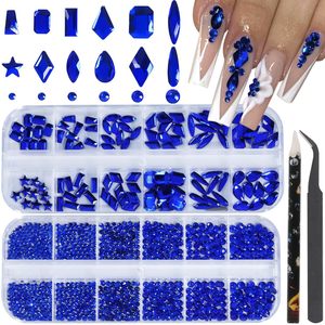 ชุดตกแต่งเล็บสุดฮิต 2 กล่อง ชุด 12 ช่อง รูปทรงผสม กลม แบน พร้อมแหนบคีบ - Product Image 3