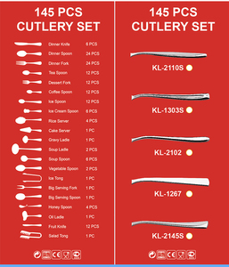 145 cái khách sạn dao kéo thép không gỉ bảng dao kéo vết dao kéo Flatware Set - Product Image 6