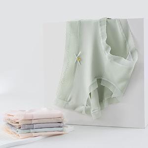 Panties de encaje para mujer, de tiro medio, lisas, para uso diario, de seda, transpirables, antibacterianas, bordadas, Explosive Live Broadcast - Product Image 1