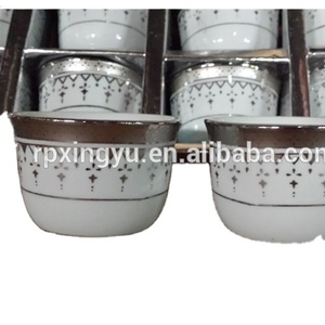Cốc Cawa Sứ Xương Vàng Mới, Cốc Kawa Ả Rập Trắng Trơn, Cốc Trà - Product Image 4