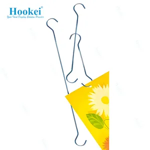 Self Adhesive Removable Ceiling Hanging Display Nylon Double Hook Suspension S Hook Joining Wire Hangers