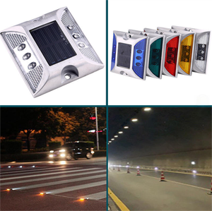 IP68 Aço Solar Rodovia Uso Reflexivo Folha De Rua Luz Brilhante Magnético Tráfego Beacon Estrada Segurança Luzes De Advertência Solar - Product Image 4