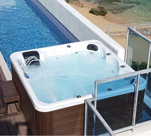 Albercas con jacuzzis spa piscina tinas de hidromasaje 5 personas spa bañeras tubo caliente al aire libre bañera de alta tecnología - Product Image 4
