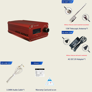 GD-2007วิทยุติดการออกอากาศแบบไร้สาย7W สถานีวิทยุ FM เครื่องส่งสัญญาณ <span class=keywords><strong>PLL</strong></span> + powersource + เสาอากาศ15W ระดับมืออาชีพ - Product Image 6