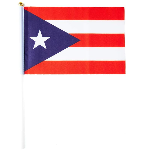 Puerto Rico Hand Held Small Mini  Flag Stick National Country Flags Party for Parades Festival Events International Festival