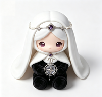 Figurine Magique Personnalisée OEM Signe Astrologique Vierge en PVC et ABS avec Cape en Peluche Douce et Moelleuse, Jouet d'Art de Collection Constellation Boîte Mystère