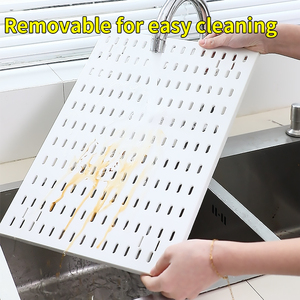 깔끔한 조리 공간을위한 후크 및 다양한 부착물이있는 다기능적이고 세련된 PP 주방 장식 패널 - Product Image 6