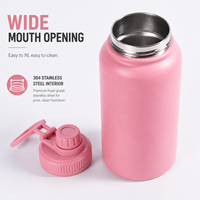 Gobelet isotherme en acier inoxydable thermolaqué 24oz/32oz, vente en gros, personnalisable, avec paille, pour le sport