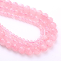 Haute qualité Madagascar Rose Quartz perles poudre cristal rose Quartz perles en vrac pour la fabrication de bijoux