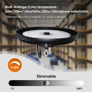 Luminaria LED UFO Anti-Reflejo UGR<19 200lm/W IP65 para Techos Altos, Alto CRI Ra80 150W 200W, Iluminación para Talleres, Sin Parpadeo - Product Image 5