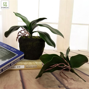 Оптовая продажа, большие искусственные листья орхидеи-бабочки, на ощупь для украшения цветов орхидеи - Product Image 2