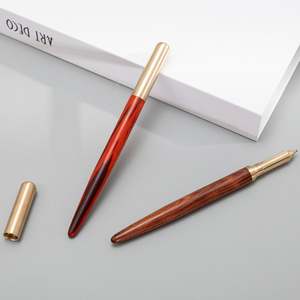 Ensemble de stylos de luxe de haute qualité, logo gravé sur mesure, stylo en bois brut - Product Image 5