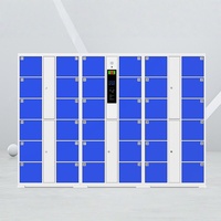 Casillero Electrónico Inteligente de 36 Puertas para Supermercado, Exterior, con Código QR, Resistente a la Intemperie, de Acero, para Almacenamiento de Paquetes, Personalizable y Ensamblado