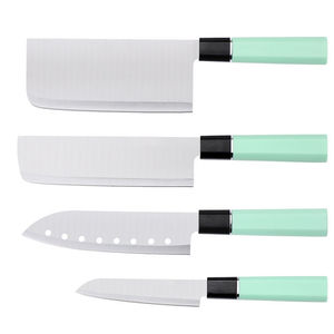 Stainless Steel Knife Set Green Octagonal Handle 3 Pieces Polished Blade Household Kitchen Multi Purpose Cutting Tools - Product Image 5