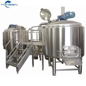Tonsen fornitore di attrezzature per birra girare la birra chiave fabbrica di birra 1000l attrezzature per la produzione di birra commerciale