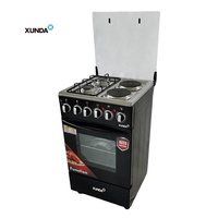 Four Combiné Xunda, Cuisinière à Gaz avec 4 Brûleurs, 2 Gaz et 2 Plaques Électriques, Four Électrique pour la Maison, Vente en Gros Chine