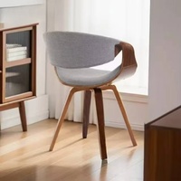 Premium Moderner Leder-Esszimmerstuhl mit Geschmeidiger Oberfläche, Robuste Massivholzbeine, Übergroße Rückenlehne, Tragbar für Badezimmer und Esszimmer