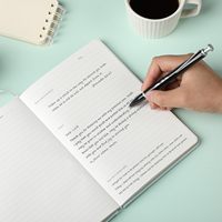 Carnet de notes personnalisé : Journal biblique avec questions, versets et textes bibliques, design sur mesure, journal de dévotion guidé