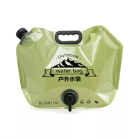 Conteneur d'eau pliable CoreMuse pour le camping, 2 gallons (8L), bec verseur en plastique réutilisable, pliable pour la randonnée en plein air, préparation aux situations d'urgence (1