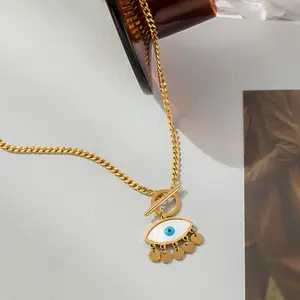 New stainless steel stylish simple Various styles personality Devil's Eye pendant necklace fashion jewelry