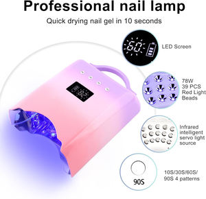 Lámpara Secadora de Uñas Profesional Recargable de 78W, LED UV, con Base Metálica y Asa, Inalámbrica, con Batería Recargable - Product Image 6