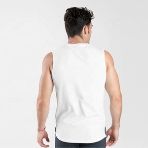PIHA SPORTS Men's Tank Top Quick Dry Breathable 100% Cotton 220g Fabric Training <b>Running</b> Gym Workout Tank Vest <b>Singlet</b> - Product Image 4