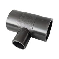 Tuyau en PEHD à trois raccords PE100 SDR11 PN16, raccords en plastique pour soudage par fusion bout à bout, alimentation en eau, résistant à la corrosion et aux produits chimiques