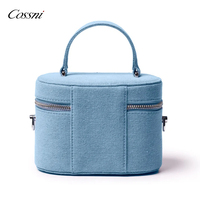 Sacs de rangement cosmétiques en cuir tendance personnalisés avec fermeture éclair, grands étuis de beauté portables pour le voyage et le maquillage