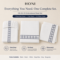 Parure de draps HONI Private Label, style moderne, polyester 100TC, lit double, pour chambre à coucher