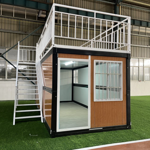 บ้านคอนเทนเนอร์แบบพับได้ โครงสร้างบ้านคอนเทนเนอร์แบบพับได้ขนาดกะทัดรัด - Product Image 1