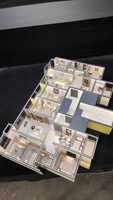 Modèle de table de sable immobilière à effet visuel 3D pour cadeau d'affaires et souvenir d'entreprise
