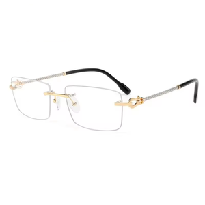 Luxury Brand Lens Designer Gafas New Eye Glasses 2026 Eyeglasses Lentes Rimless IP Titanium Lunettes Men <b>Spectacle</b> Frames - Product Image 2
